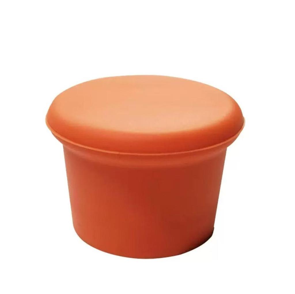 Customizable Silicone Wine Bottle Stopper - Red, Round Cap & Seal