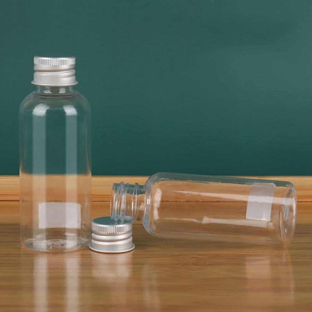 10 Stück Mini-Plastikflaschen mit Aluminiumdeckeln 6 Größen Aluminiumkappen Leere Flaschen Kunsthandwerk