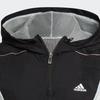 adidas Logo Print Loose-Fit Workout Hoodie Women Sweatshirt Black HZ9709