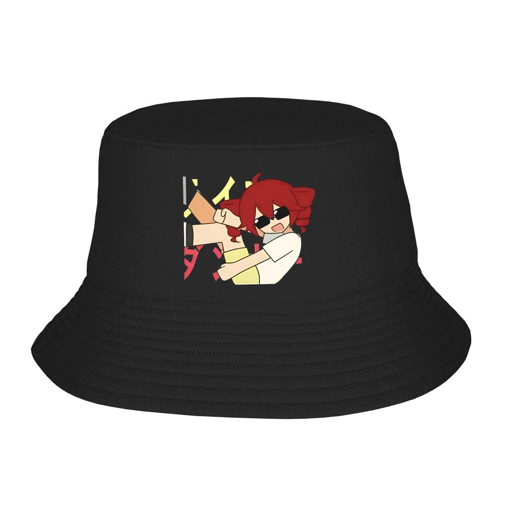 Style Kasane Teto Bucket Hat Unisex Lightweight Virtual Singer Fishing Cap Hot Summer Headwear Bob Hat