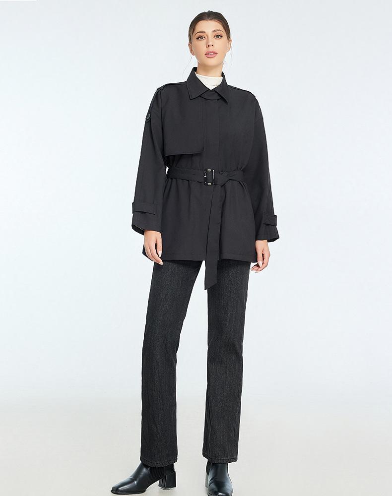 Available: Nan You Women's Asymmetric Trench Coat - 2026 Spring/Autumn Collection, Petite Size, Versatile and Stylish.