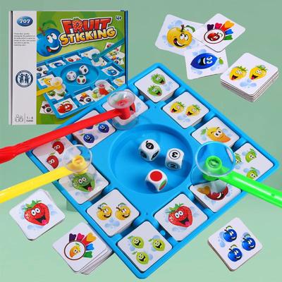 Frucht-Saugbrettspiel für Kinder Interaktives Eltern-Kind-Partyspiel Pädagogisches Puzzlespiel Reaktionstraining Gemischte Farben Geschenk