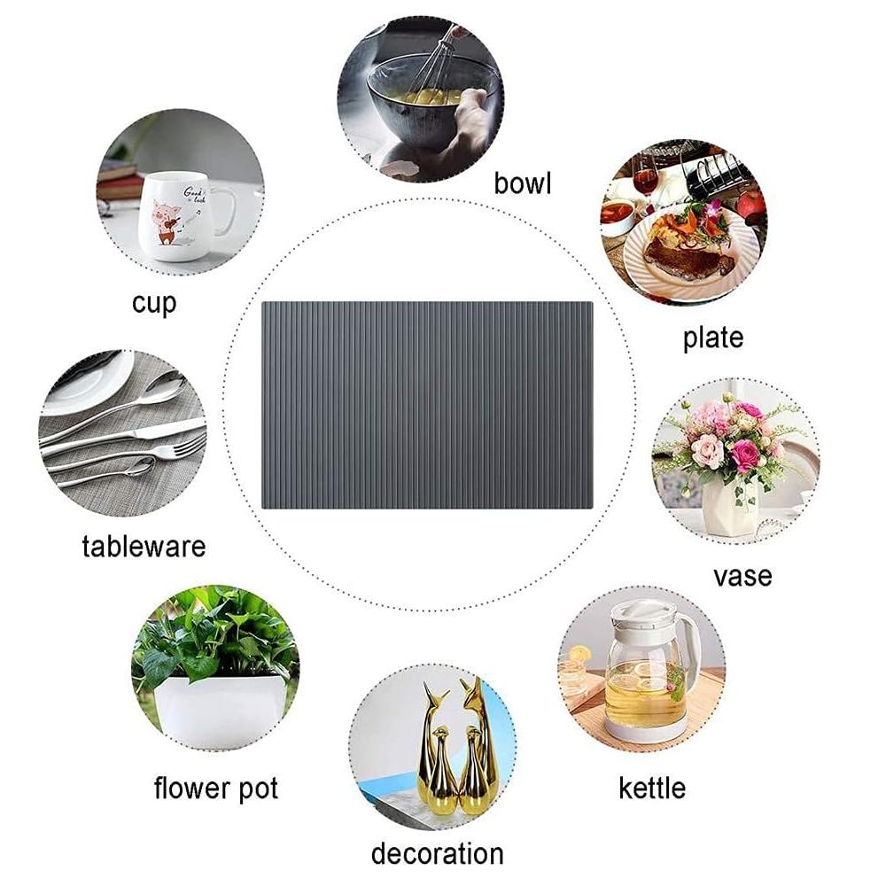 Multifunktionale faltbare Silikon-Abtropfmatte, rutschfeste Silikon-Abtropfmatte, geeignet für Küchenarbeitsplatten und Esstische