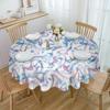 Abstract Gradient Round Table Cloth Festival Dining Waterproof Tablecloth Table Cover For Wedding Party Decor