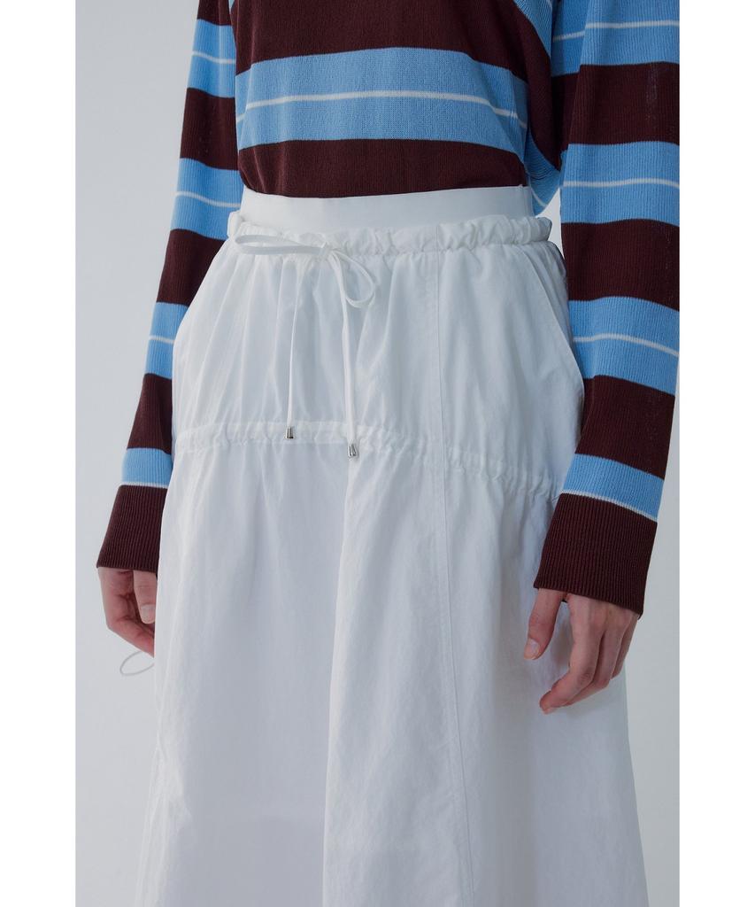 Bobeu String Banding Tiered Skirt_White 7156235003