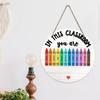 Wooden Door Sign Easy Installation No Tool Need Welcome Sign Teacher Hanging Plaque For Classroom School Wall Decors