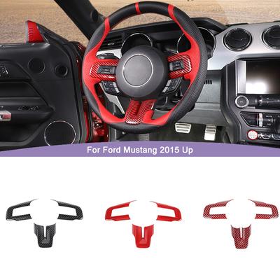 Autocolante decorative pentru acoperirea volanului mașinii potrivite pentru Ford Mustang 2015 Up Accesorii ABS