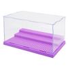 Minifigure Display Box: Black Base with Detachable Clear Panel, Dustproof, DIY Assembly