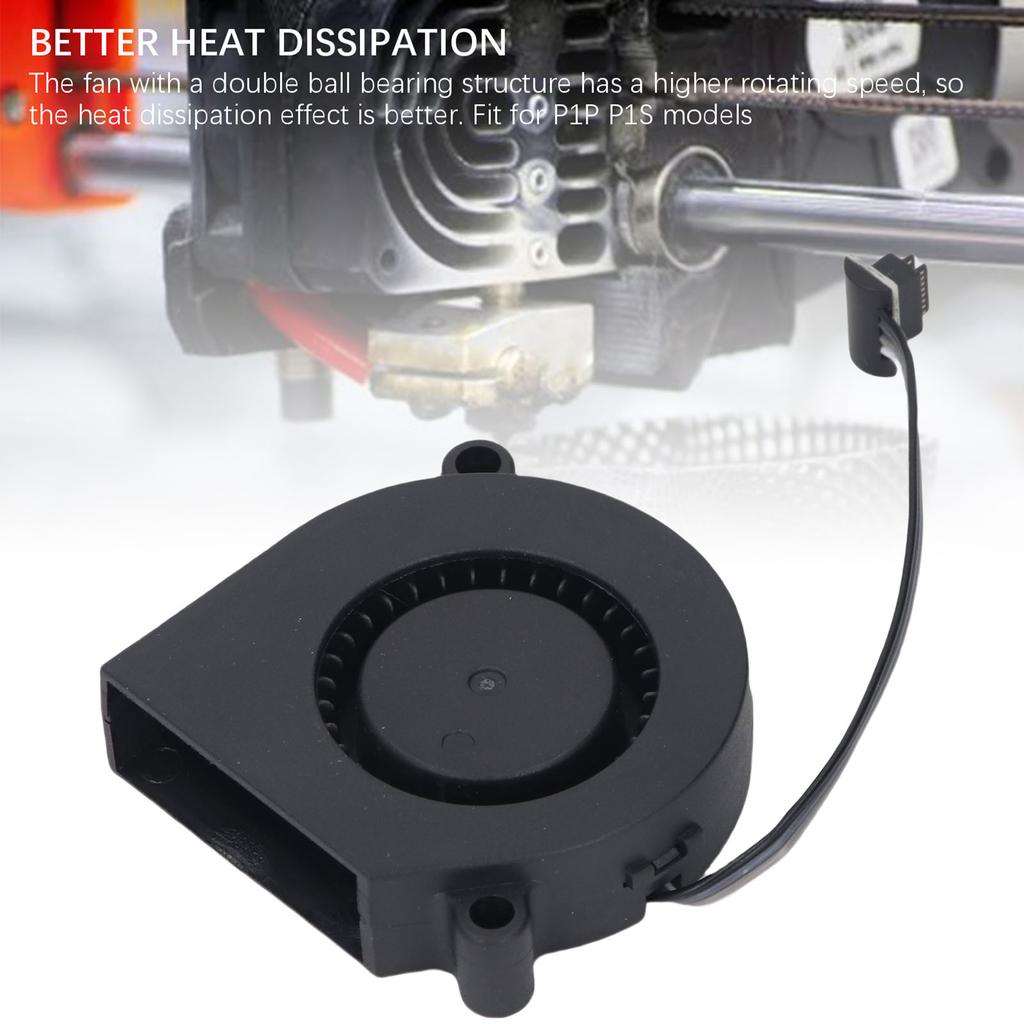 3D Printer Cooling Fan Fit for P1P P1S Model Double Ball Bearing 5015 Blower 24V