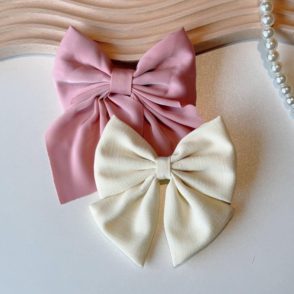 2PCS/Lot Hair Bows Solid Color Grosgrain Ribbon Boutique Hair Clip Girls Hairgrips New Headwear Kids Handmade Hair Accessories