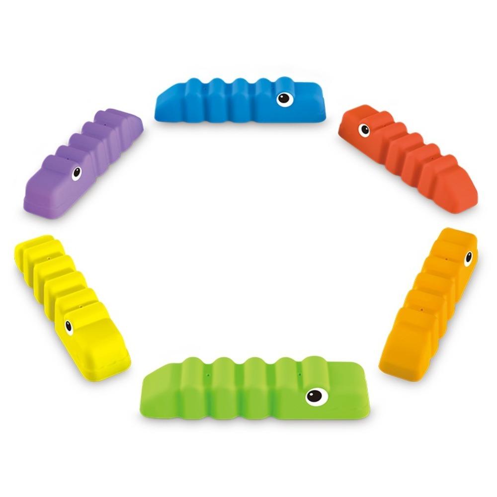 6PCS/Set Stepping Stones Balance Training Beam Crocodile Stepping Stones Parent-Child Game