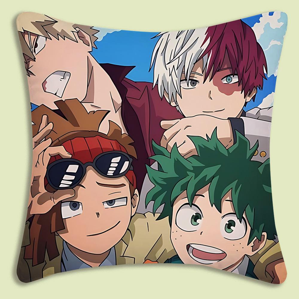 Anime Hunter x Hunter Pillow Covers Cartoon Sofa Decorative Home Doublesided Printing Short Plush Cute Cushion Cover