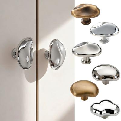 Zinc Alloy Cabinet Handles Gold/Silver Solid Drawer Knobs Antique Style Nordic Vintage Closet Door Pulls Home Improvement