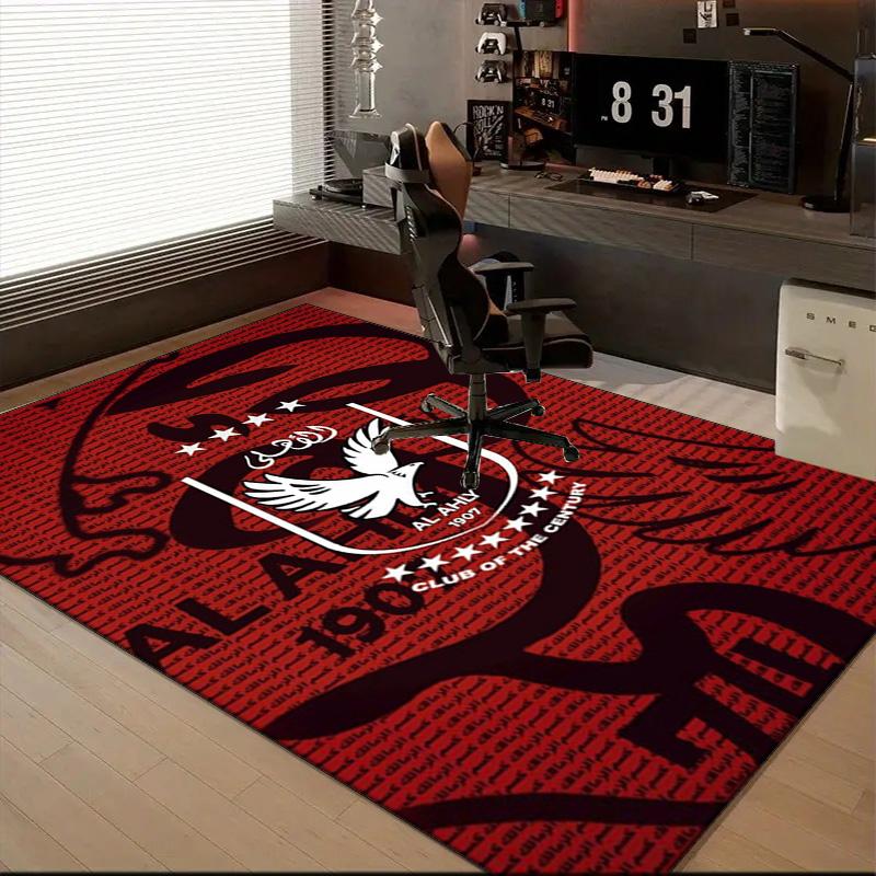 Ahly Football club Printed Office Carpet Chair Cushion Entryway Rug, Rugs for Living Room, Bedroom Christmas gifts