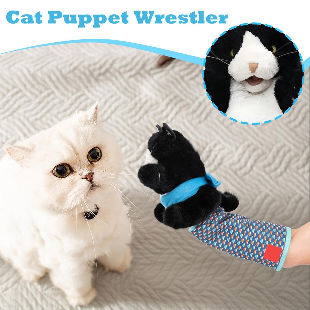 Cat Puppet Wrestlers, Cat Hand Puppet Plush Animal Toy With Sturdy Padding For Safe Interactive Play