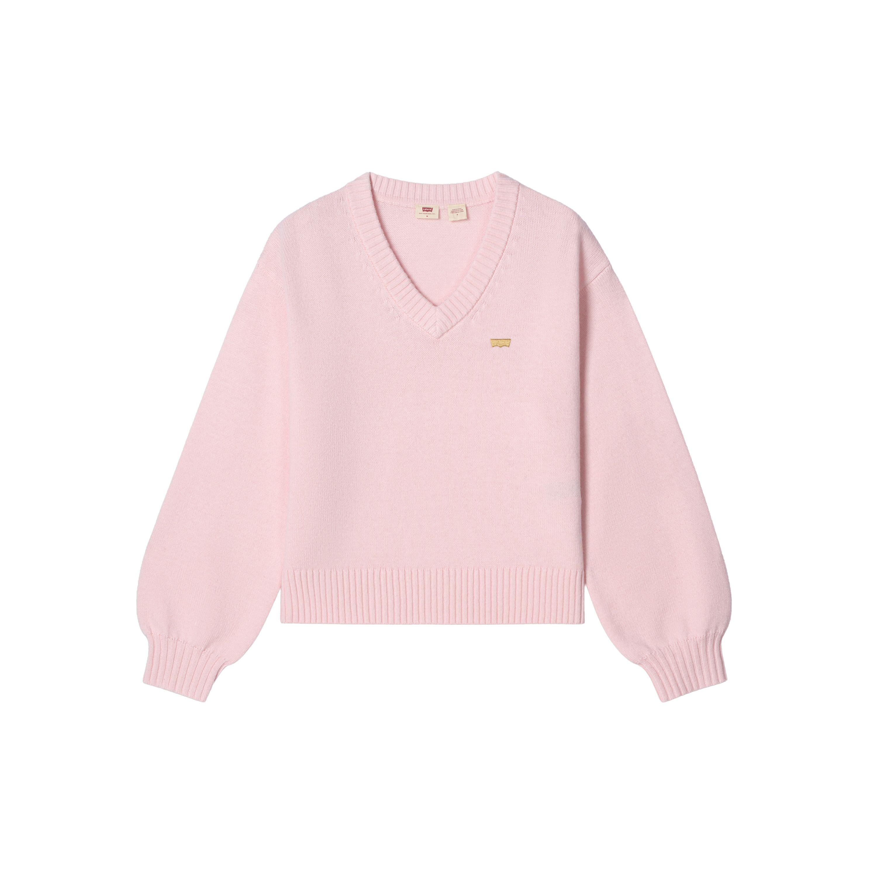 Levi s Women s 2026 CNY Year of the Horse V-Neck Sweater Pink 006Q5-0000 XS