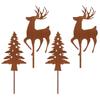 Outdoor Christmas Decorations for Home Metal Decorative Garden Stakes for Christmas Decors Tree Yard Signs for Garden
