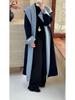 Cloud Floss Women's Double-Faced Wool Coat: Tie-Waist Hooded, Large Lapel, Loose Fit, Thickened Temperament Overcoat.