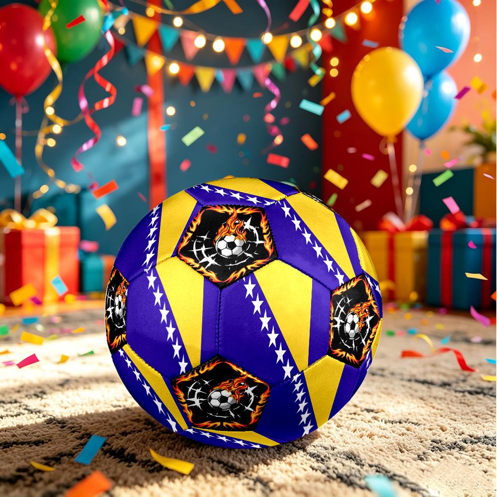 1pc Bosnia Sports Theme Stars Size 5 Soccer Ball Professional Match Training Football Indoor &Outdoor Sports Ball Lightweight Durable c6631 Size 5