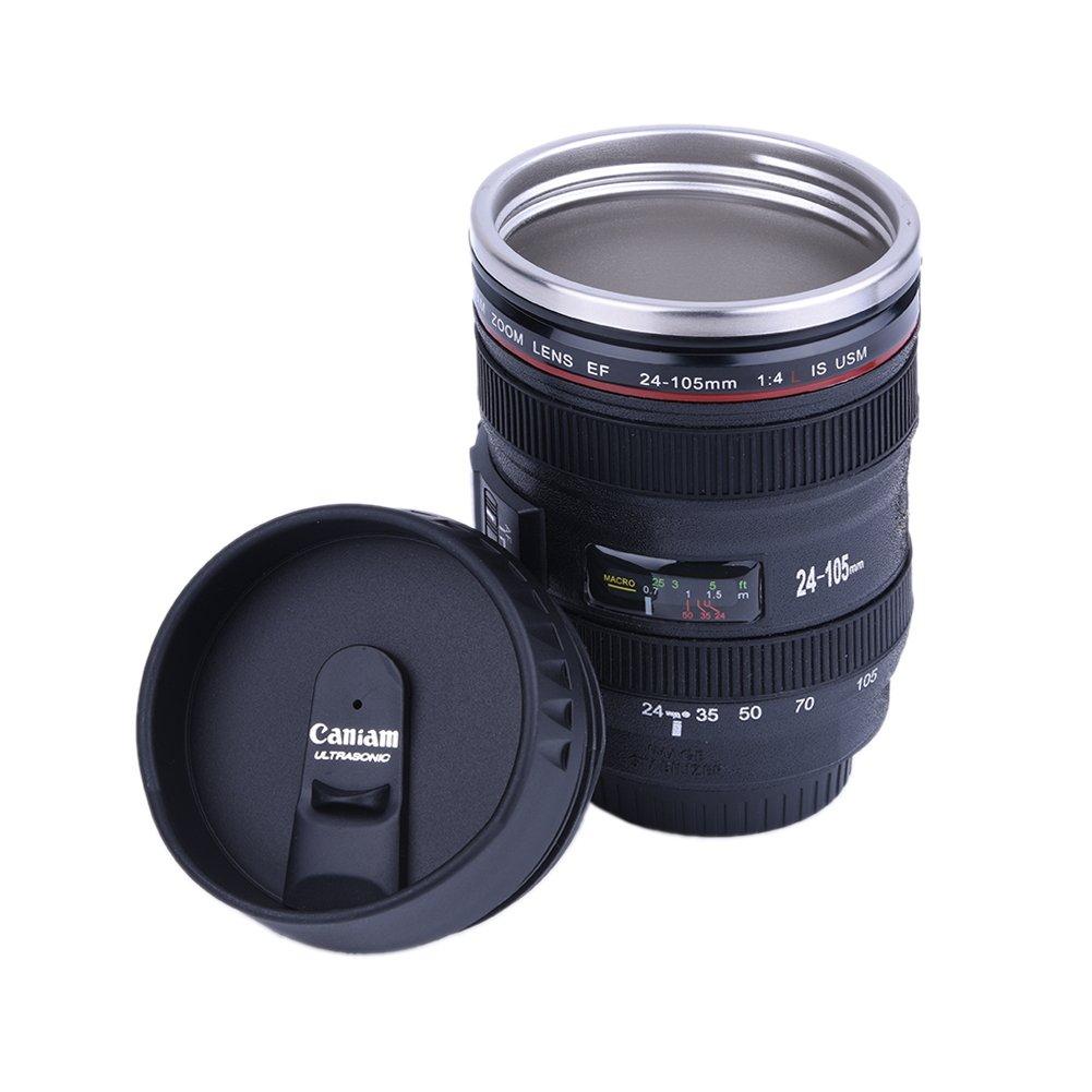 400ml hrnek na objektiv fotoaparátu termohrnek izolační hrnek na objektiv fotoaparátu kompatibilní s horkým vyzvednutím na cesty cestovní kancelář domácí ve tvaru čočky ve tvaru zrcadlovky