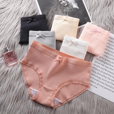 Frauen Spitze Sexy Unterwäsche Dame Atmungsaktive Mittlere Taille Slip