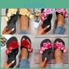 Summer Ladies Flip Flops With Flower Design For Casual Outings And Breathable Comfort