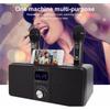 SD-309 3D Portable Household Karaoke System Wireless Bluetooth Dual Microphone Stereo Speaker