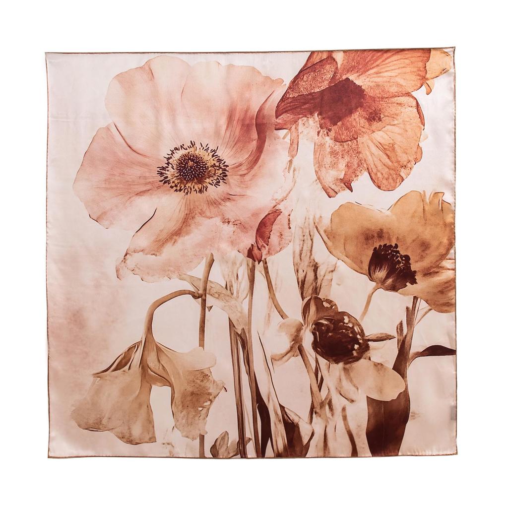 Korean Style Vibe 2026 Spring/Summer Mulberry Silk Scarf for Women - Versatile Print Neck Protector