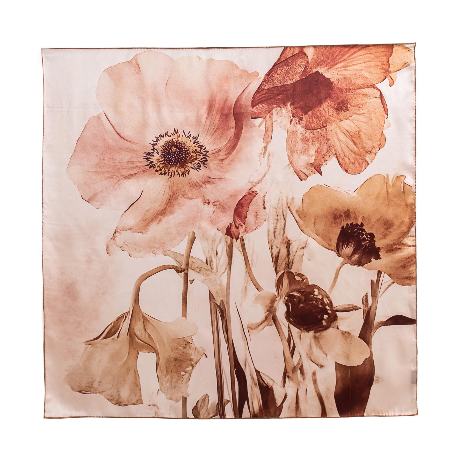 Korean Style Vibe 2026 Spring/Summer Mulberry Silk Scarf for Women - Versatile Print Neck Protector