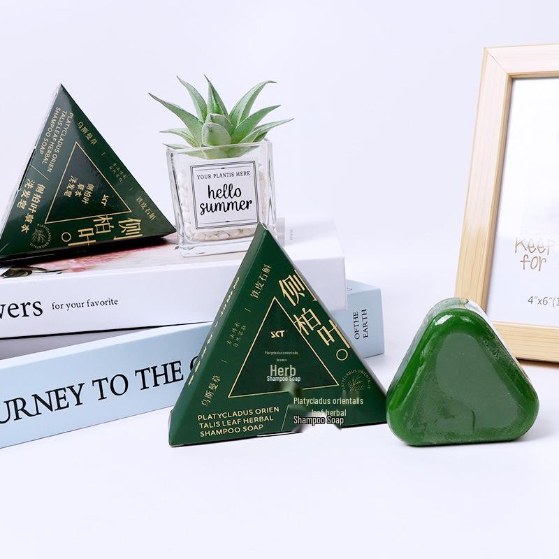 Xinjiang He Shou Wu Cypress Shampoo Bar - Handmade Hair Strengthening, Anti-Dandruff, Volumizing & Oil Control