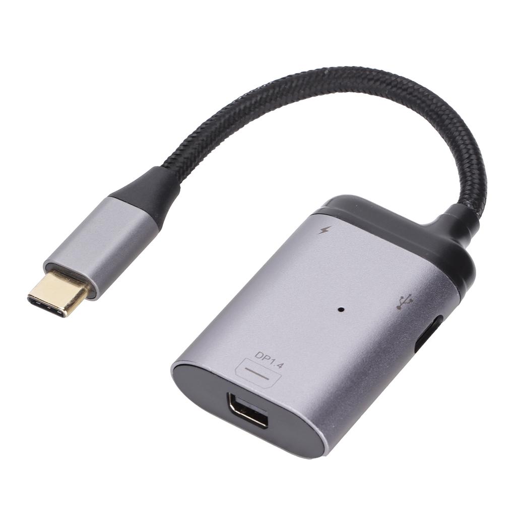 JORINDO Type C to Mini DisplayPort Adapter Type C to DP Converter with Power Port and Type C Data Port