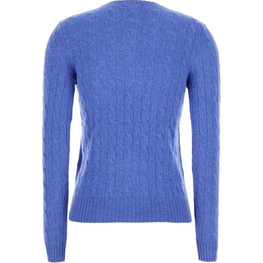 Polo Ralph Lauren Jednolity Kolor Warkoczowy Sweter z Długim Rękawem Kobiety sweter Niebieski 211910421-023