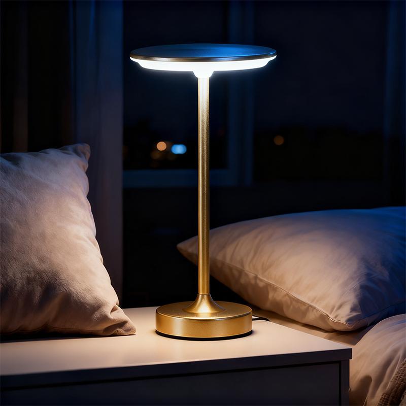 USB Rechargeable LED Table Lamp,Dimmable Touch Control Wireless Night Light,Portable Bedside Lamp for Bedroom,Reading,Desk,Home