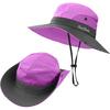 3 Pieces Womens Ponytail Wide Brim Sun Hat Packable UV Protection Beach Cap for Fishing & Hiking