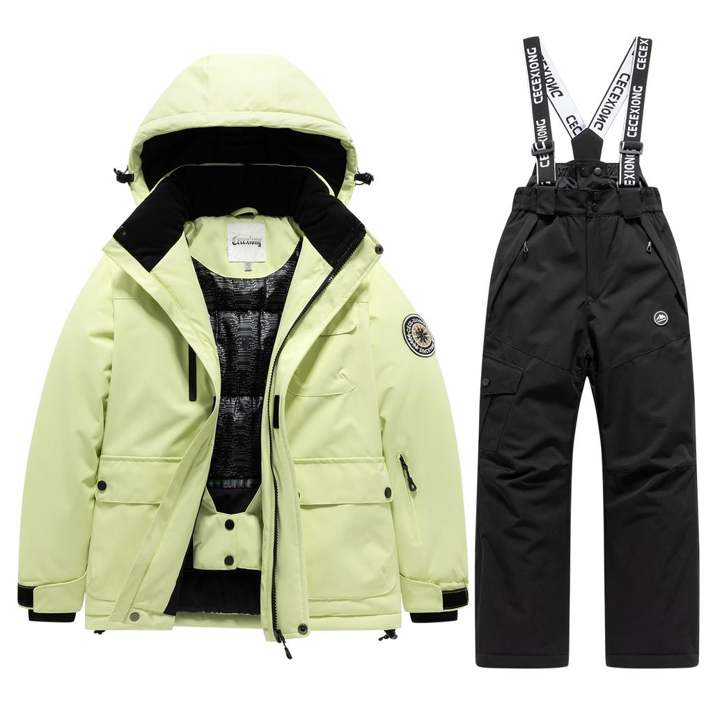 Winter Ski  Children's Ski Coat and Pants 2pieces Set Warm Waterproof Boys Girls Outdoor Skiing Snowboarding Winter Ski Kids