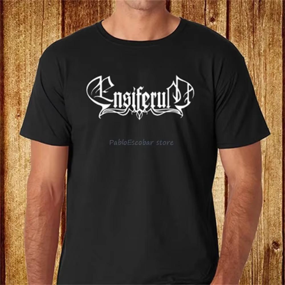 

New Ensiferum Metal Logo Men S Black T-Shirt Size S-5XL Retro O Neck Tee Shirt XXXXXL чёрный