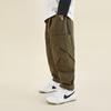 Boys' Fashion Washed Cargo Carrot Pants with Big Pockets