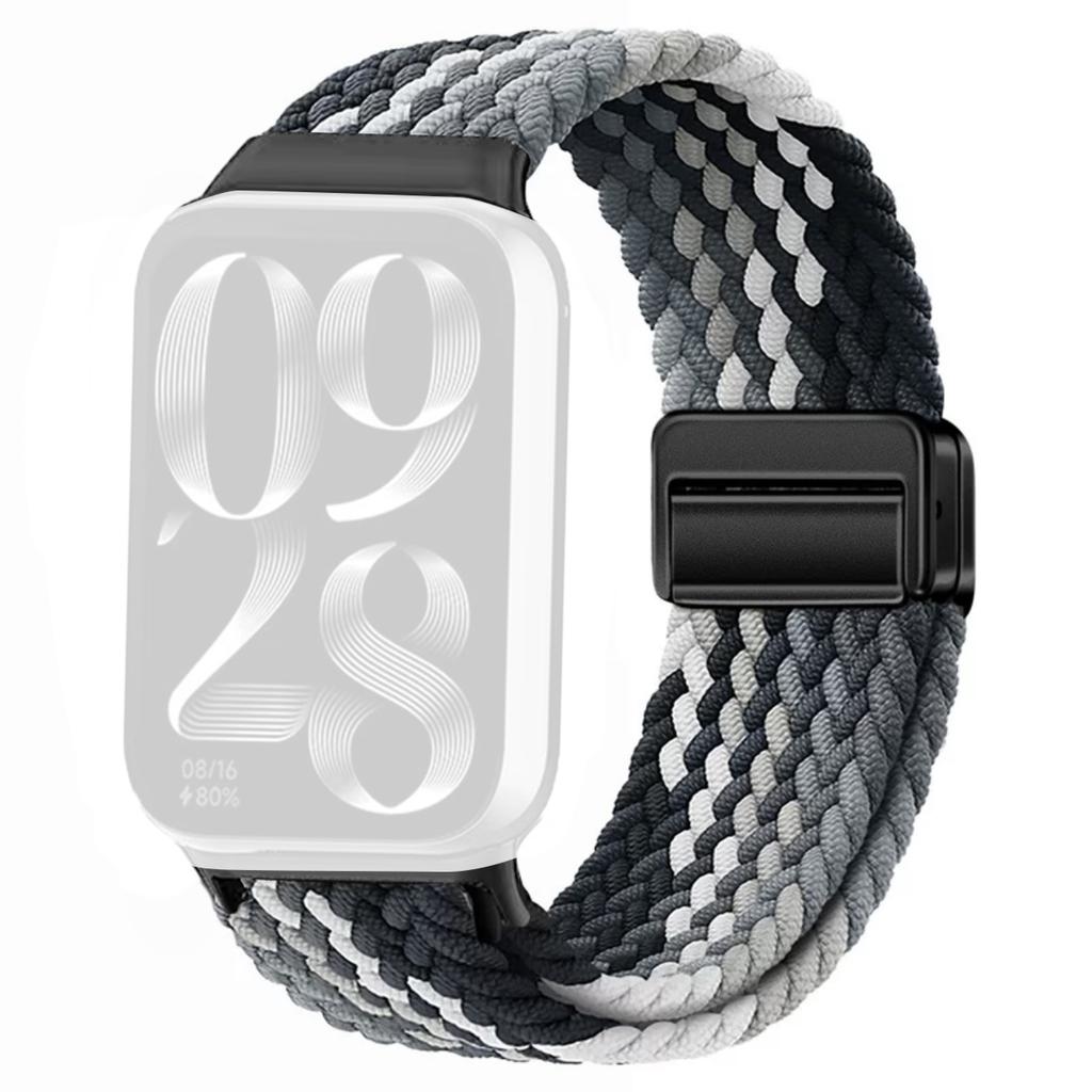 Watch Strap For Xiaomi Smart Band 9 Pro/Band 8 Pro/Redmi Watch 5/Watch 4 Magnetic Stretchy Nylon Woven Band