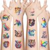 Cartoon Colorful Watercolor Animal Tattoo Stickers Waterproof Festival Party Party Children Disposable Tattoo Stickers