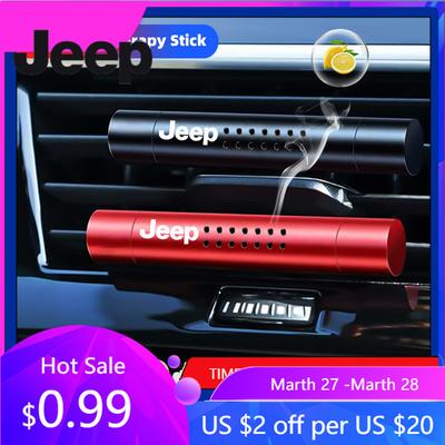 For Jeep Car Air Freshener Diffuser Aromatherapy Stick Perfume Clip For Jeep Grand Cherokee Wrangler JK Gladiator Compass Ren