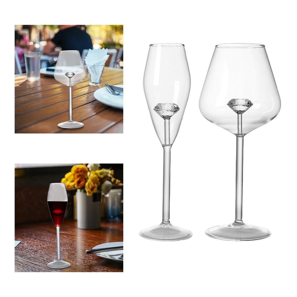 Diamant Eingebautes Weinglas Cocktailglas Elegant Heimgebrauch Weinglas Weinglas für Einzugsgeschenke Bar Party Festival