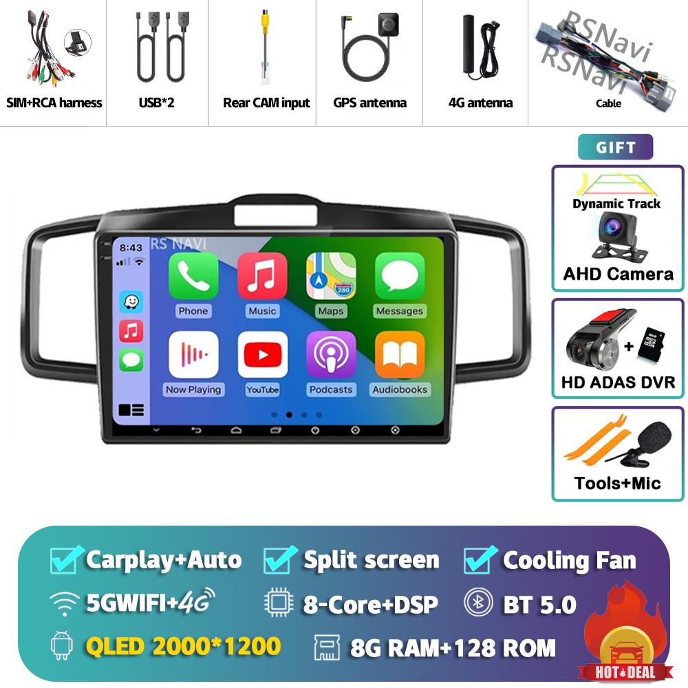 Android 14 Carplay Car Radio For Honda Freed 2008 - 2016 Multimedia Video Player Navigation GPS Stereo AI Voice DVD 360 Camera