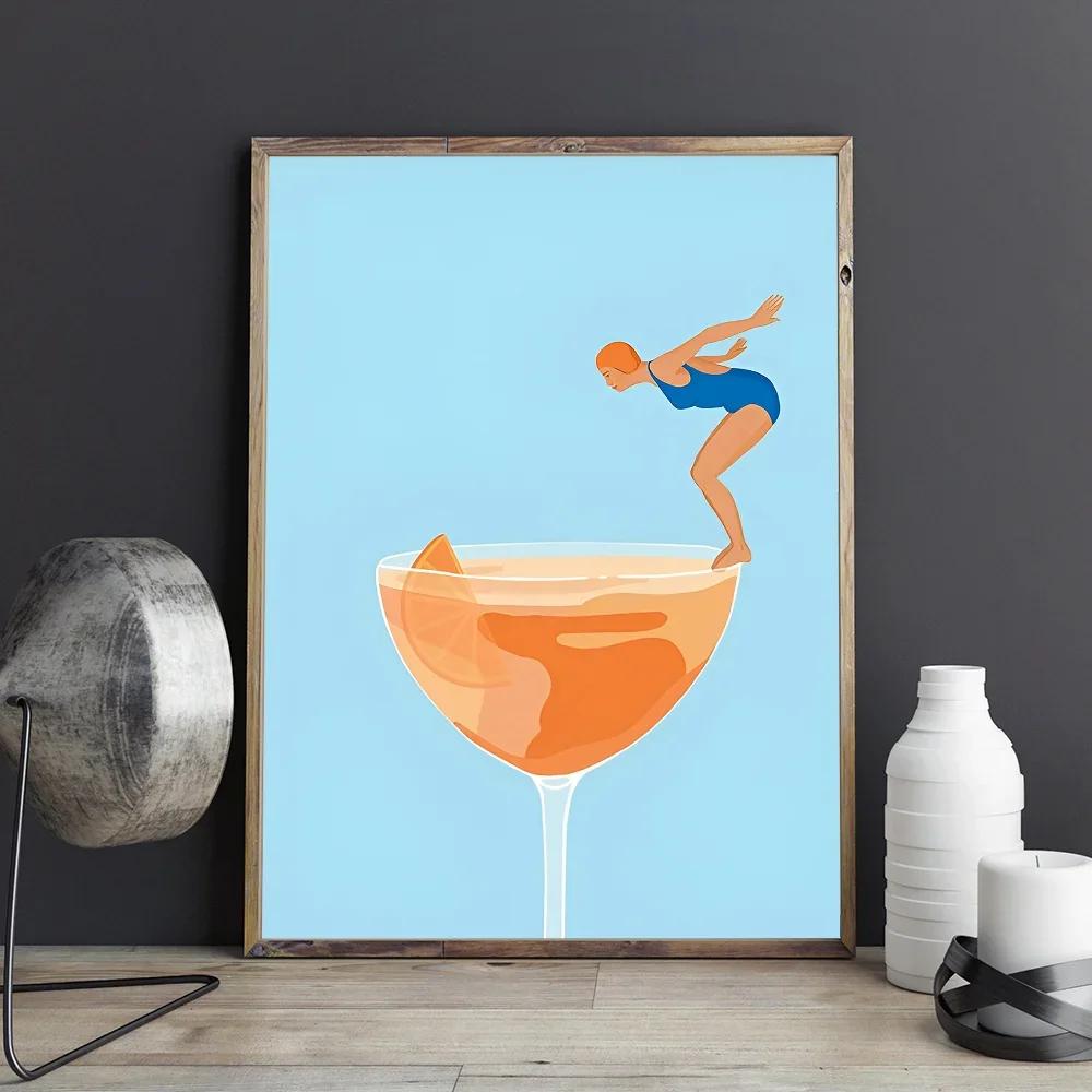 Colorful Cocktail Drink Good Posters And Prints Canvas Printing Wall Art Picture For Living Room Home Decor Gifts