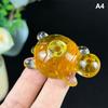 Money Turtle Statue Wealth-Attracting Feng Shui Good Luck Charm Crystal Resin Decorative Turtle Ornament Home Office Decor