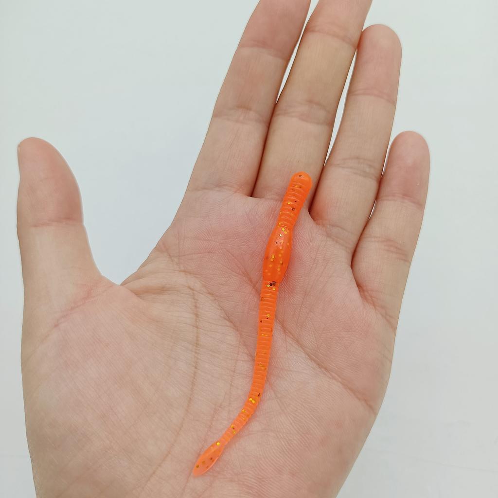 DUODUOYU 8PCS Simulation earthworm Fishing Lures 1.1g/70mm Noodle Worm PVC Artificial Lures Soft Bait Diving Fishing Tackle