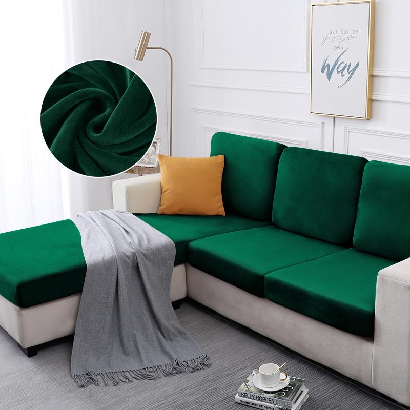 

Бархатные чехлы на сиденья дивана Плюшевые чехлы на подушки L-образного дивана Эластичный чехол-накидка Всеобъемлющий чехол для дивана для дома, столовой Back cushion cover