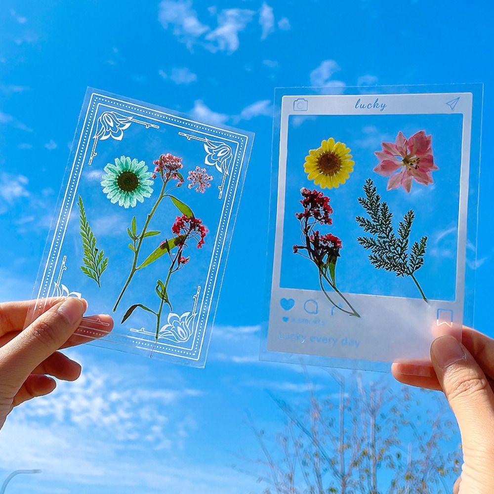 DIY Materials DIY Dried Flower Bookmarks Handmade Flower Page Bookmark Dried Flower Stickers  Kids