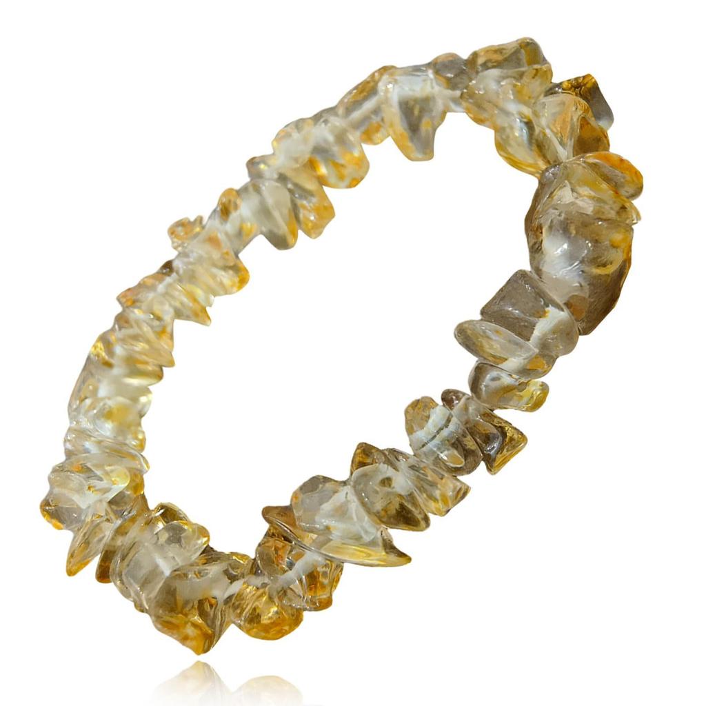Natural stone gravel bracelet, natural crystal chalcedony beaded elastic rope bracelet, incentive gift, fluorite gravel bracelet.