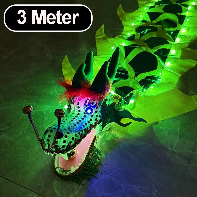 LED Light Dragon Dan Set Luminous Dragon Dan for Lunar Year Chinese Spring Festival Parent-child Fun Fitness Decor Props