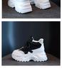 Women's Thick-Soled High-Top Dad Shoes: New 2022 Autumn/Winter White Platform Cowhide Korean-Style Casual Sneakers